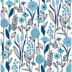 Blue Jane Peel and Stick Wallpaper Sample