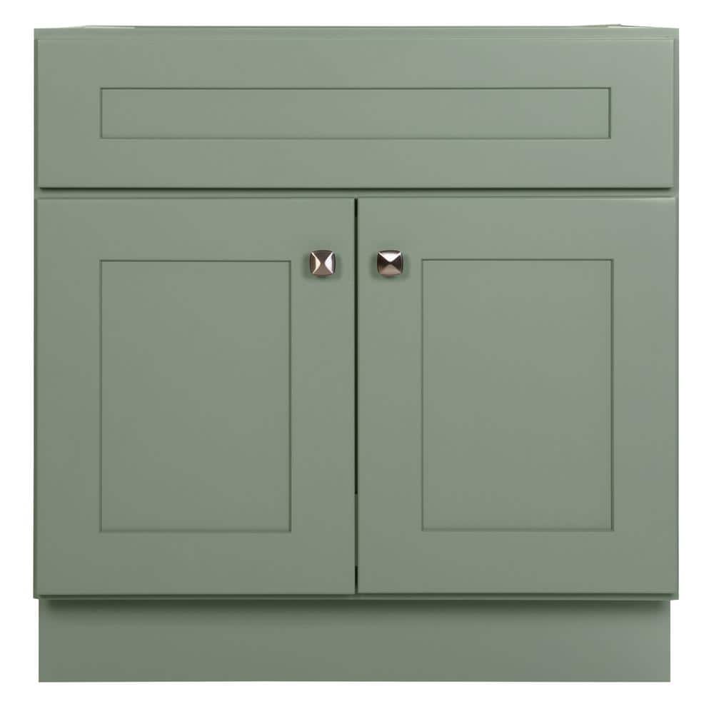 Evergreen Fog 30-Inch Freestanding Wood Bathroom Vanity