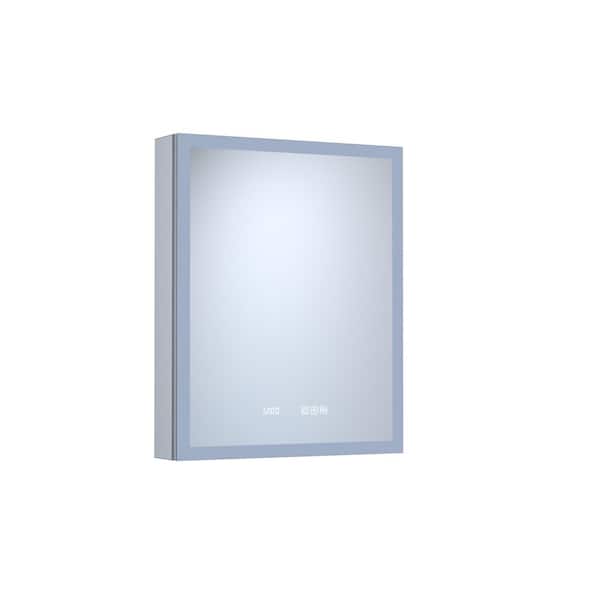 24 in. W x 30 in. H Rectangular Aluminum Alloy Medicine Cabinet with Mirror