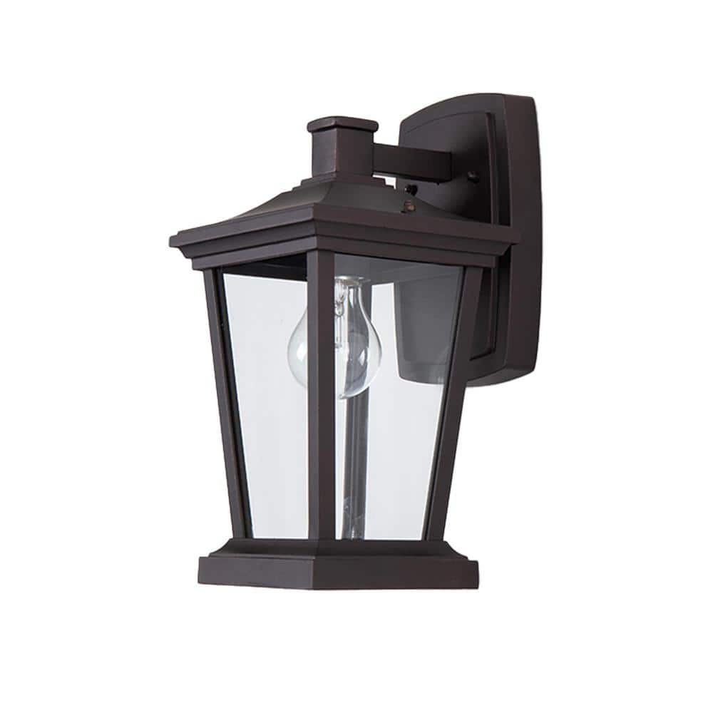 Ryder 1-Light Black Outdoor Wall Lantern Sconce TD27W7B - The Home Depot