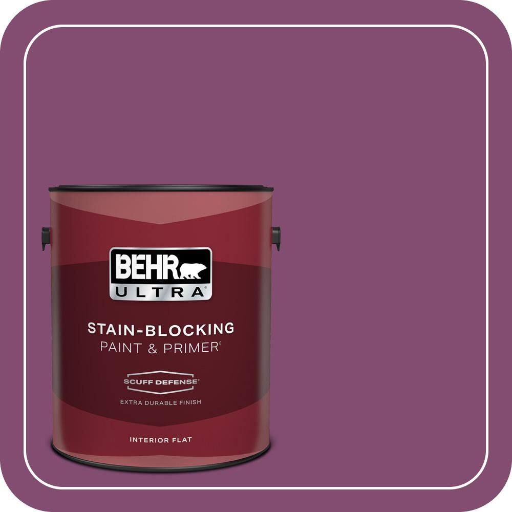 1 gal. #680B-7 Sugar Plum Extra Durable Flat Interior Paint & Primer price history on PriceWatchPro