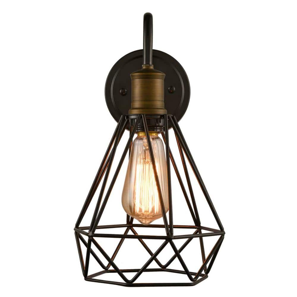 Barn Light Antique Bronze Industrial Wall Sconce Set
