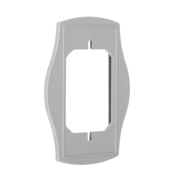 Commercial Electric 1-Gang Non-Metallic Round Electrical Outlet Box Adapter, Gray