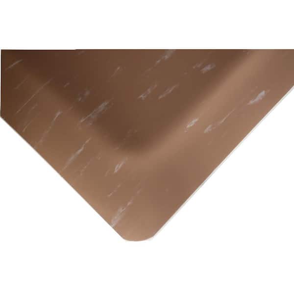 Rhino Anti-Fatigue Mats Marbleized Tile Top Anti-Fatigue Brown 3 ft. x 6 ft. x 1/2 in. Commercial Mat
