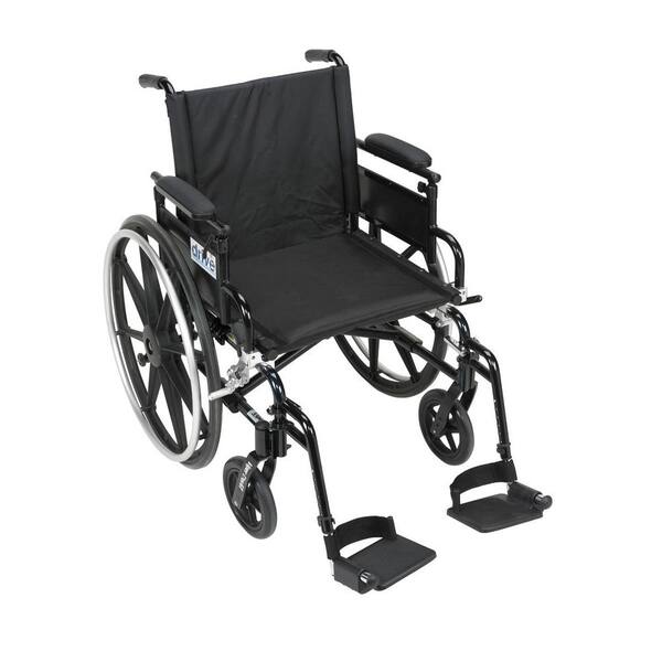 Drive Viper Plus GT Wheelchair with Removable Flip Back Adjustable Arms, Adjustable Desk Arms and Swing-Away Footrests