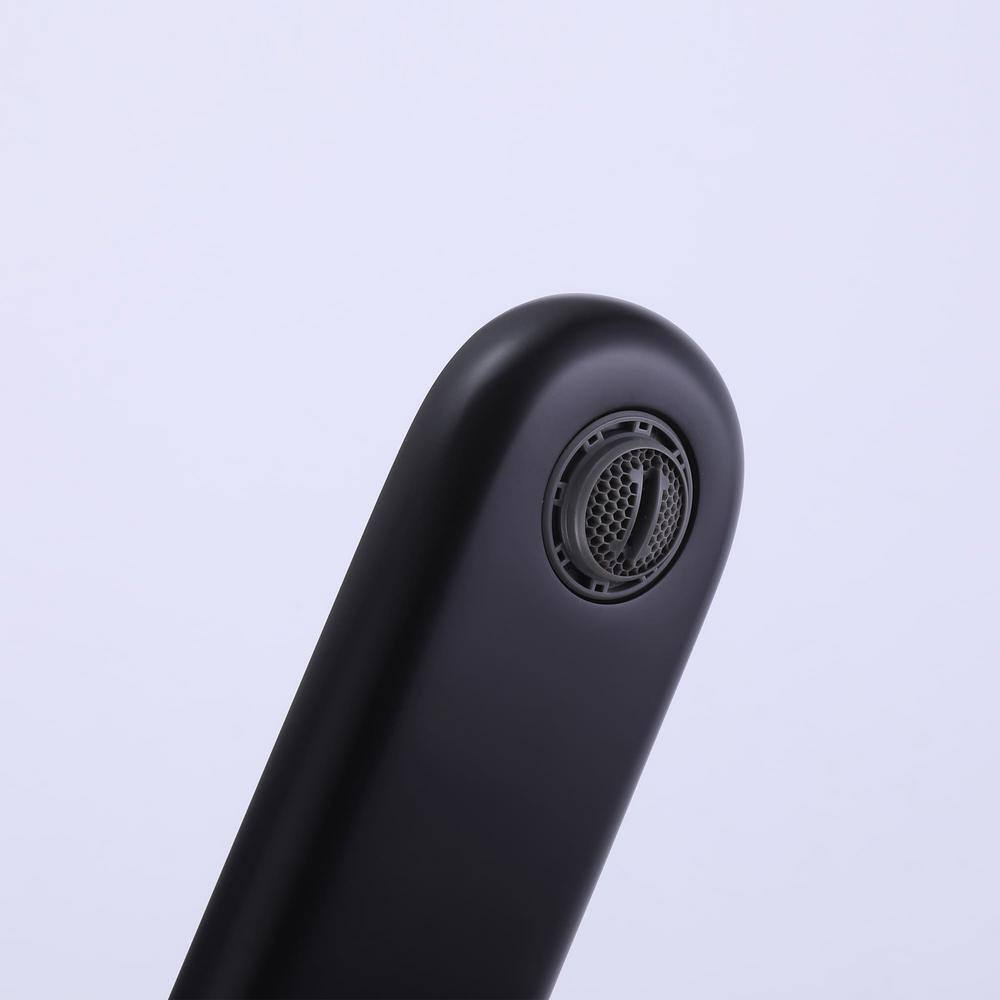 Matte Black Tall Single Handle Brass Vessel Sink Faucet