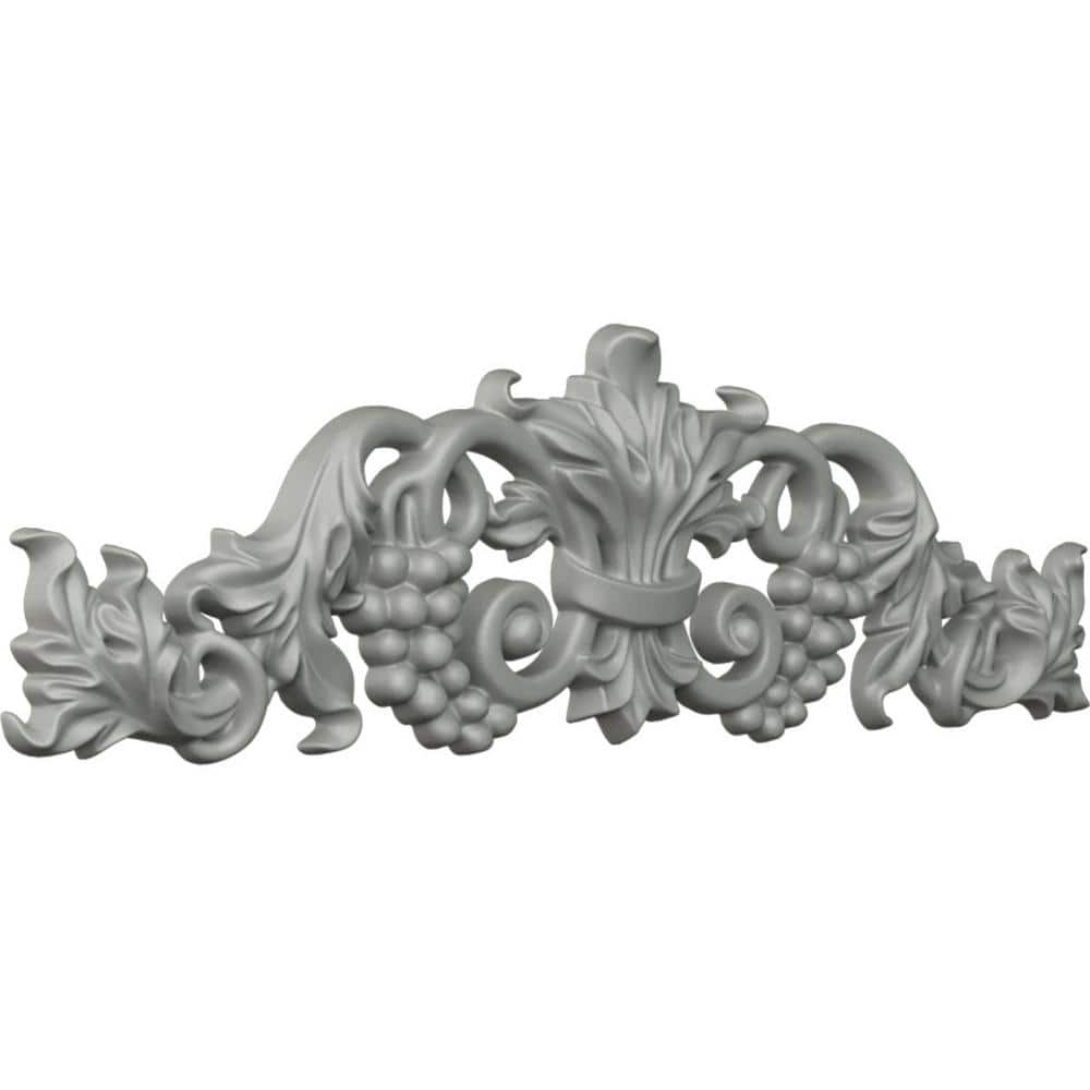 Primed Gray Polyurethane Grape and Leaf Crown Onlay