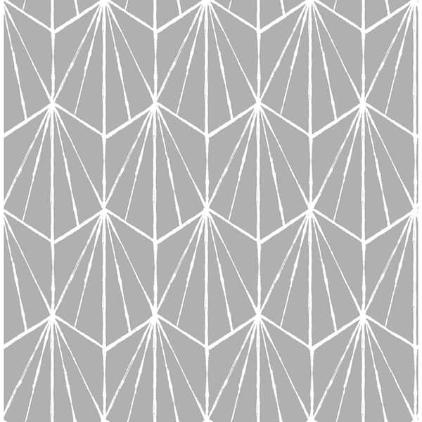 NuWallpaper Grey Dorset Peel and Stick Wallpaper Sample