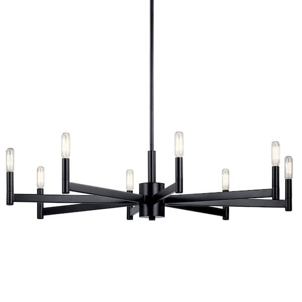 Kichler Erzo 8-Light Black Modern/Contemporary Chandelier