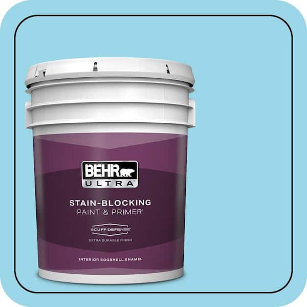 BEHR ULTRA 5 gal. #P490-2 Blue Sarong Extra Durable Eggshell Enamel Interior Paint & Primer