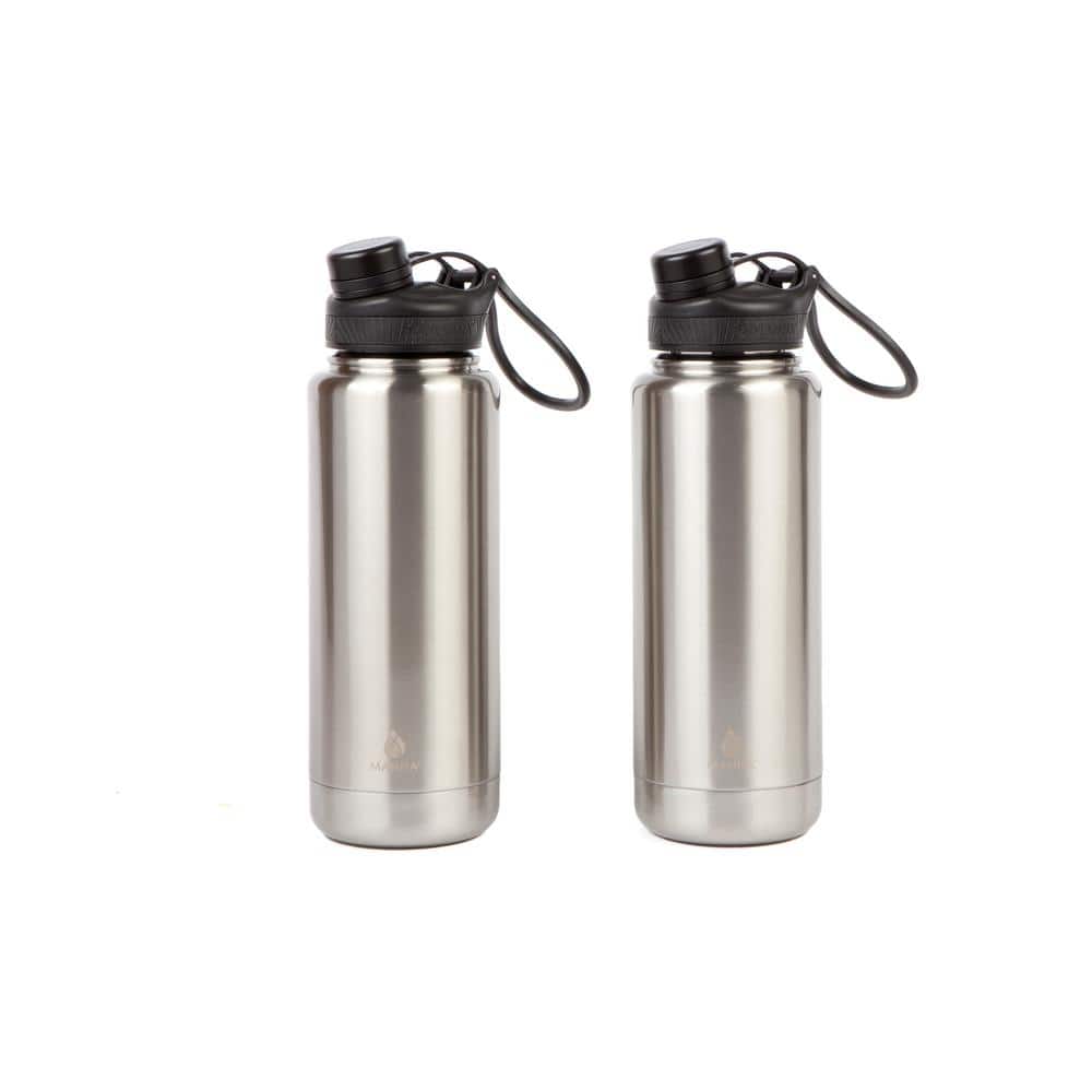 Hydraflow 40-Ounce Double Wall Stainless Steel Tumbler with Handle 2 Pack