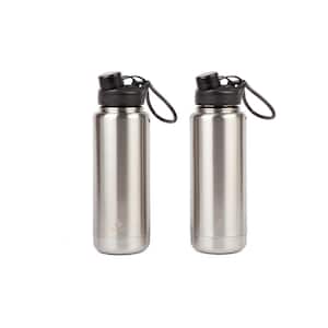 HYDRAPEAK SportBoot 32 oz. Modern Cream Triple Insulated Stainless Steel  Water Bottle with Straw Lid and Protective Silicone Boot HP-SportBoot-32-  Modern Cream - The Home Depot