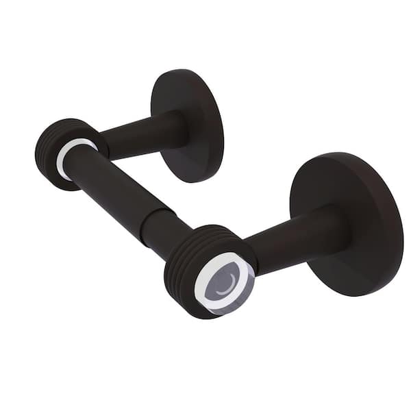 Clearview Collection Wall Mounted Toilet Paper Holder in Oil Rubbed Bronze with Groovy Accents