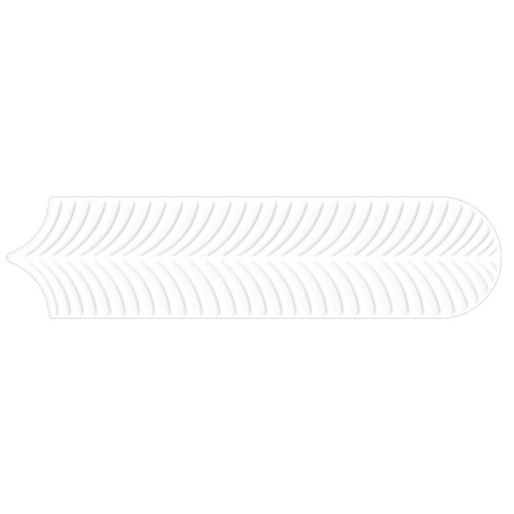 Feather White 3 in. x 12 in. 3D Textured Glossy Ceramic Subway Wall Tile Sample price history on PriceWatchPro