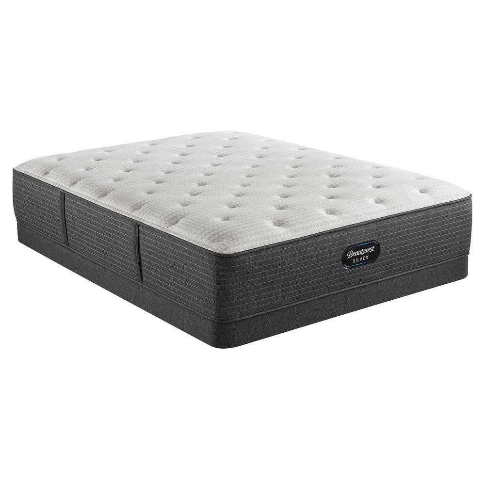 Twin XL Medium White Cotton Innerspring Mattress with Boxspring