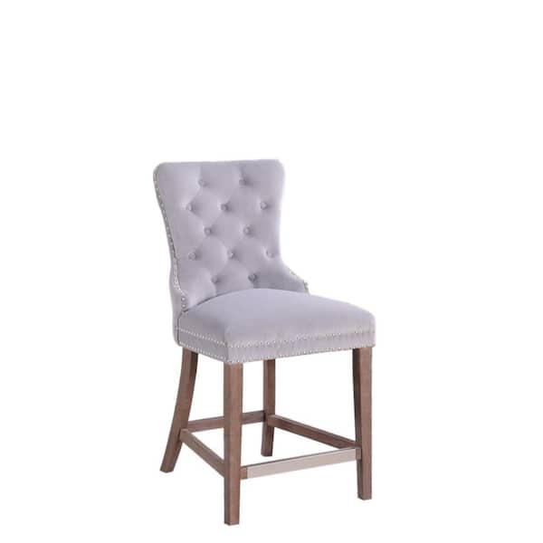 Bar stools grey discount velvet