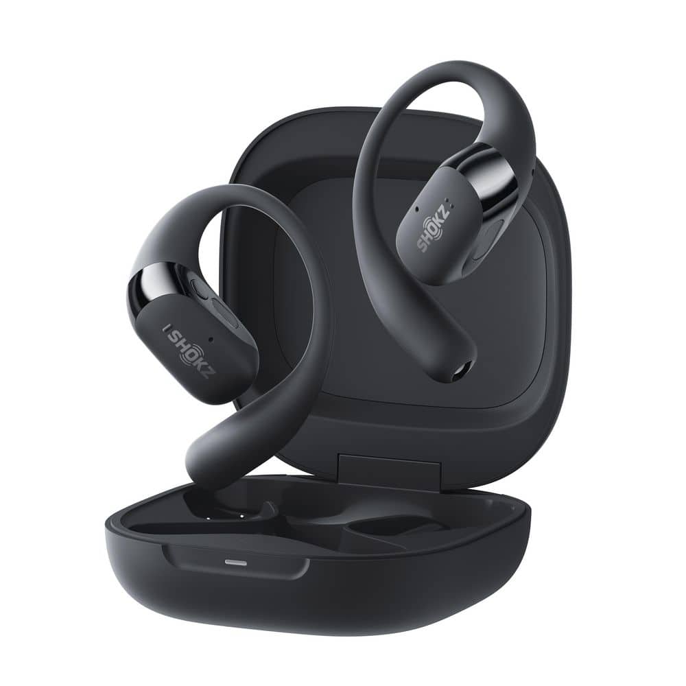SHOKZ Open Fit 2+True Wireless Bluetooth Earbuds Black T921-ST-BK