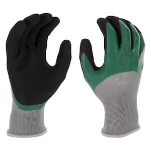 Latex Rubber Work Wear Safety Grip Gardening Builder Gloves 230mm Blue 