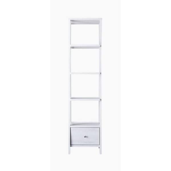 Furniture Of America Stokes 71 In, White Bookcase Open Back Side