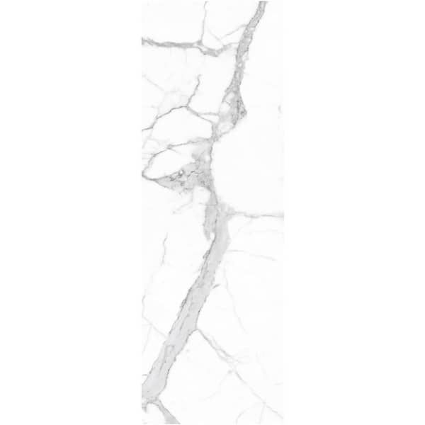 Tavished Lace 32 in. x 95 in. Polished Porcelain Marble Look Floor and Wall Tile