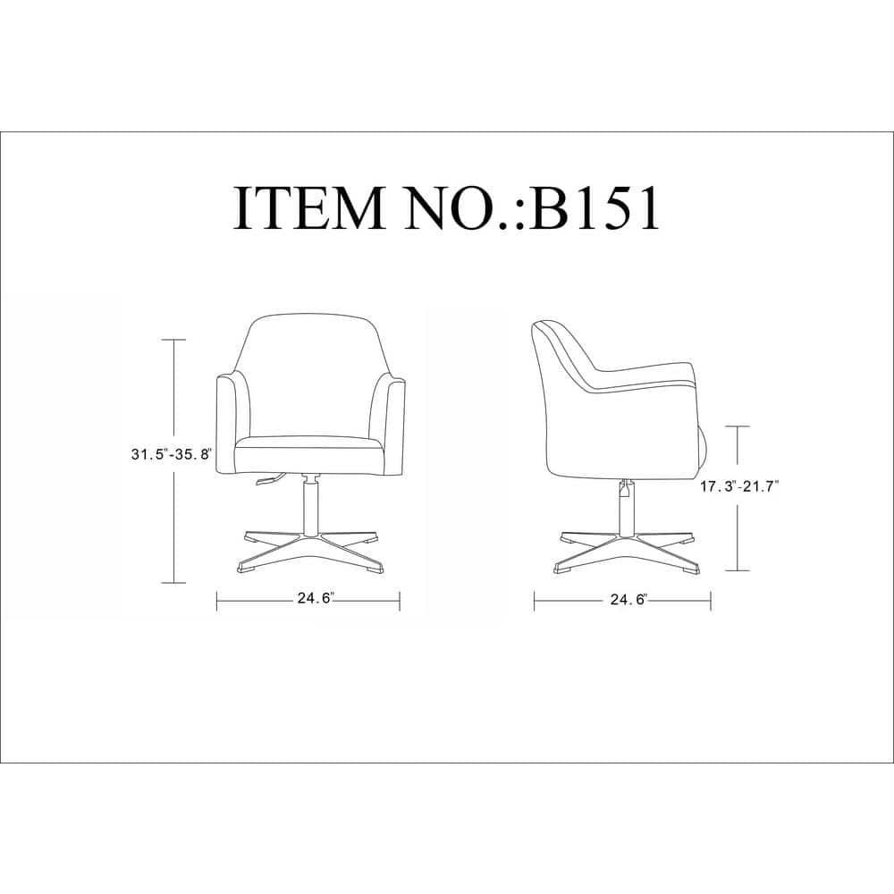 Pelo Orange Faux Leather Swivel Accent Chair Set