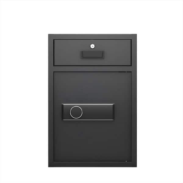 3 cu. ft. Steel Fire-Resistant Floor Safe with Shelf, Drawer, 2-Backup Keys and Door Hook
