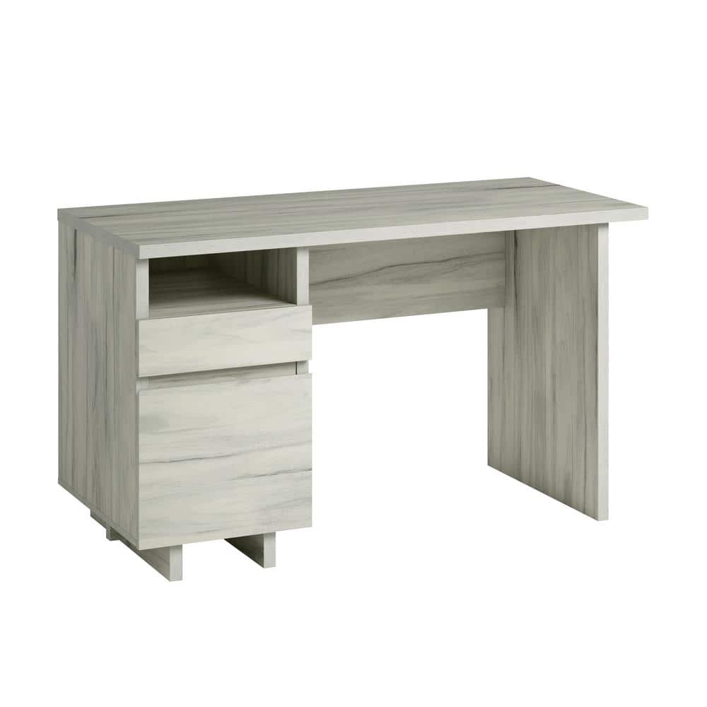 Sauder Porto Palma Single Pedestal Desk, Haze Acacia Finish