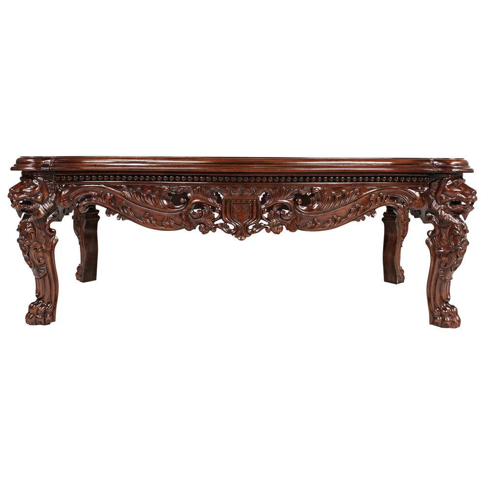 Grand Mahogany Lion Leg Rectangular Coffee Table