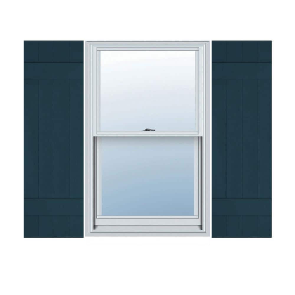 14 in. x 42 in. Lifetime Vinyl Custom Four Board Joined Board and Batten Shutters Pair Midnight Blue price history on PriceWatchPro