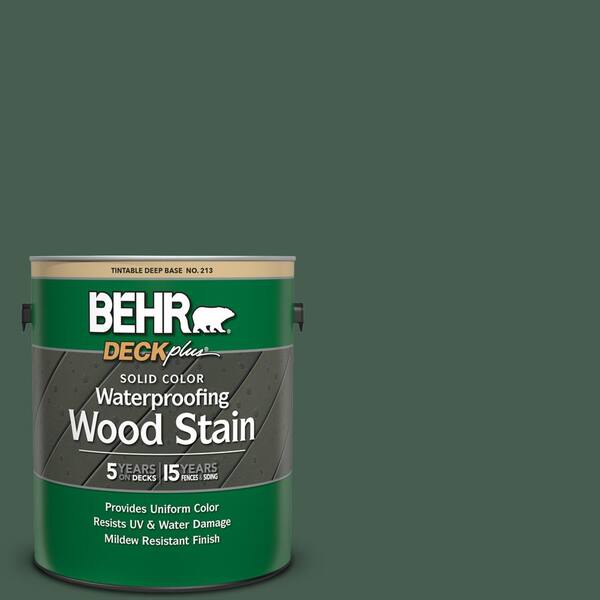 BEHR DECKplus 1 gal. #N400-7 Vine Leaf Solid Color Waterproofing Exterior Wood Stain