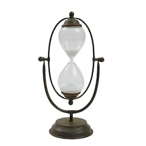 Metal and Glass Decorative Hour Glass