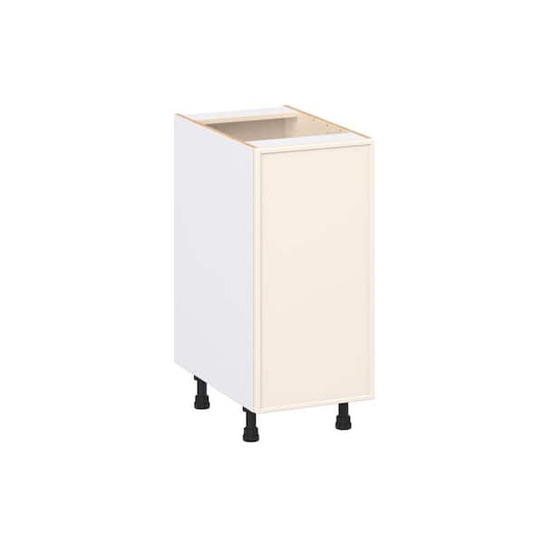 Fairview 15 in. W x 24 in. D x 34.5 in. H Assembled Slim Shaker Full Height Door Base Kitchen Cabinet in Washed Linen