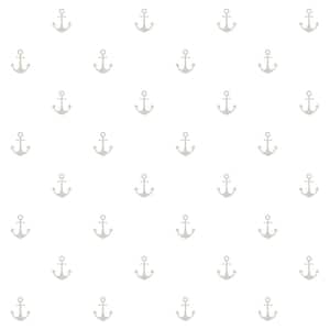 Morton Grey Anchors Paper Strippable Wallpaper (Covers 56.4 sq. ft.)