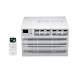 Energy Star 10,000 BTU 115V Window AC w/ Remote Control for Rooms up to 450 Sq. Ft. LCD Display Auto-Restart Timer White