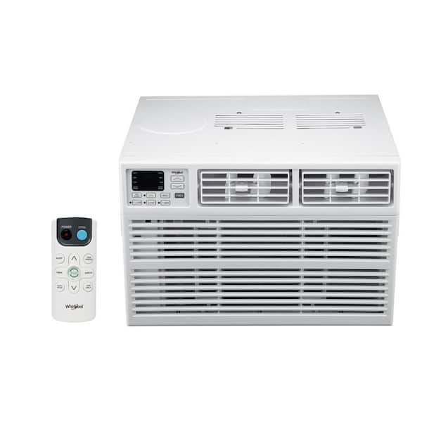Whirlpool Energy Star 10,000 BTU 115V Window AC w/ Remote Control for Rooms up to 450 Sq. Ft. LCD Display Auto-Restart Timer White