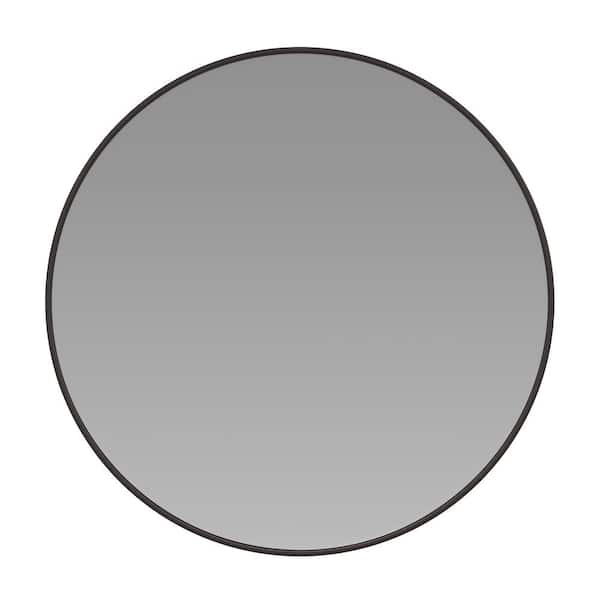 Habitat 30 in. x 30 in. Modern Round Framed Adelina Black Circular Accent  Mirror MR3719W - The Home Depot