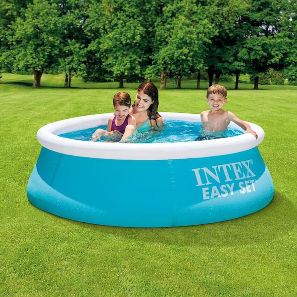 Intex 6 ft. x 20 in. Easy Set Inflatable Swimming Pool Intex 6 ft. x 20 in. Easy Set Inflatable Swimming Pool