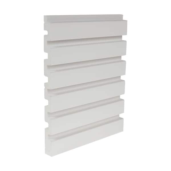 ORAC DECOR 3/4 in. D x 9-7/8 in. W x 4 in. L Primed White Plain Bar Polyurethane 3D Wall Covering Panel Moulding Sample