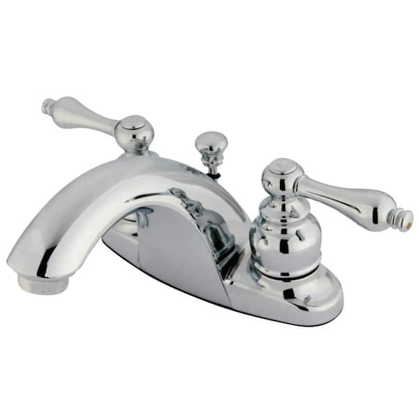 Kingston Brass English Country 4 in. Centerset 2-Handle Bathroom Faucet in Chrome