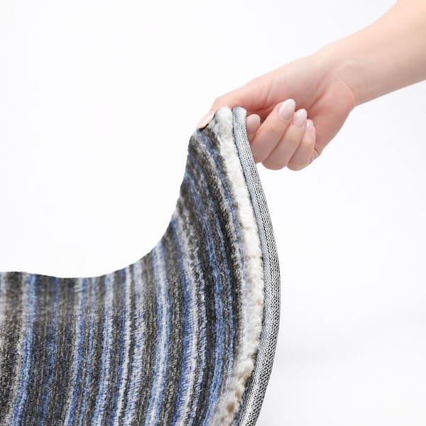 Dream Shag Premium Machine Washable Abstract ADS598 Blue 10 ft. x 14 ft. Area Rug