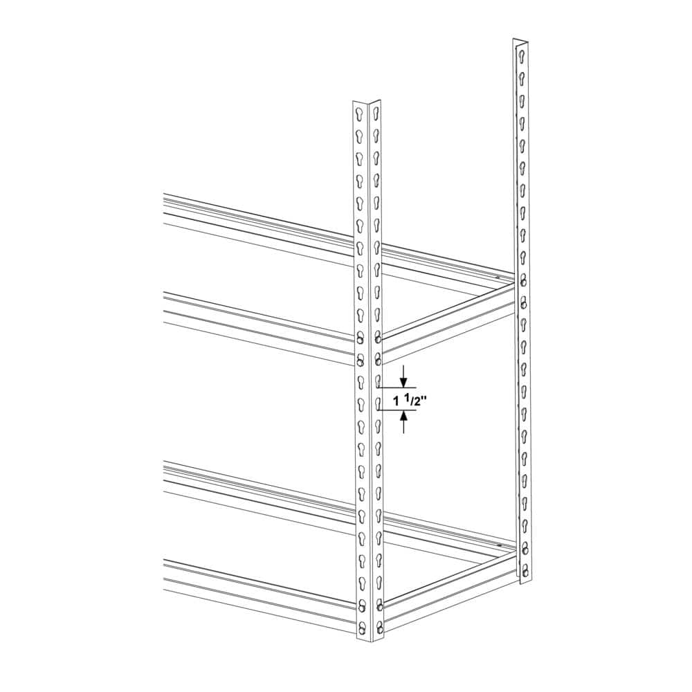 Adjustable Black and Wooden 5-Tier Steel Storage Rack