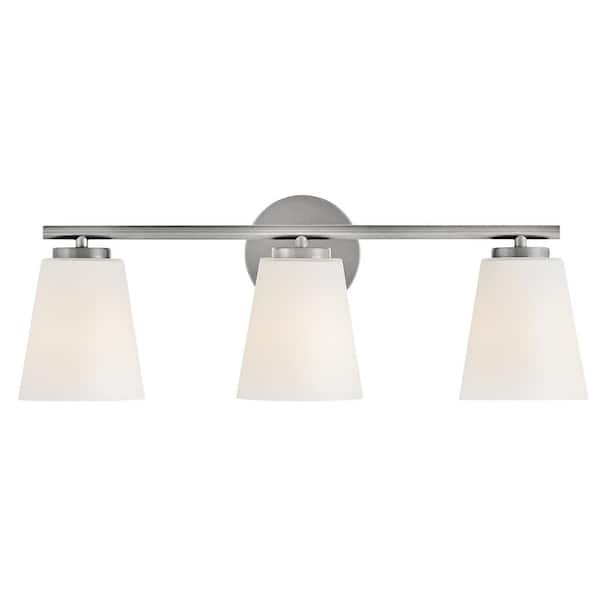 LARK - Bri 24.0 in. 3 Light Brushed Nickel Vanity Light