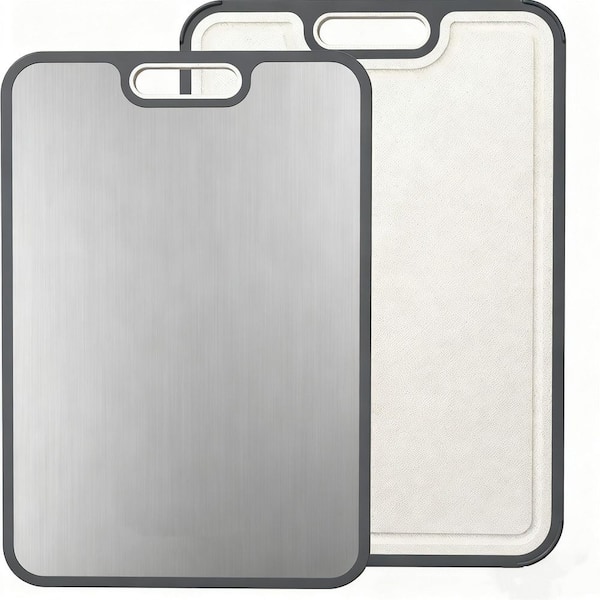 10.6 in. x 15.8 in. Rectangular Titanium Cutting Board for Kitchen, Cutting Board Double Sided, Easy to Clean