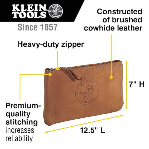 MADE IN USA. not klien Leather Zippered Tool Bag 