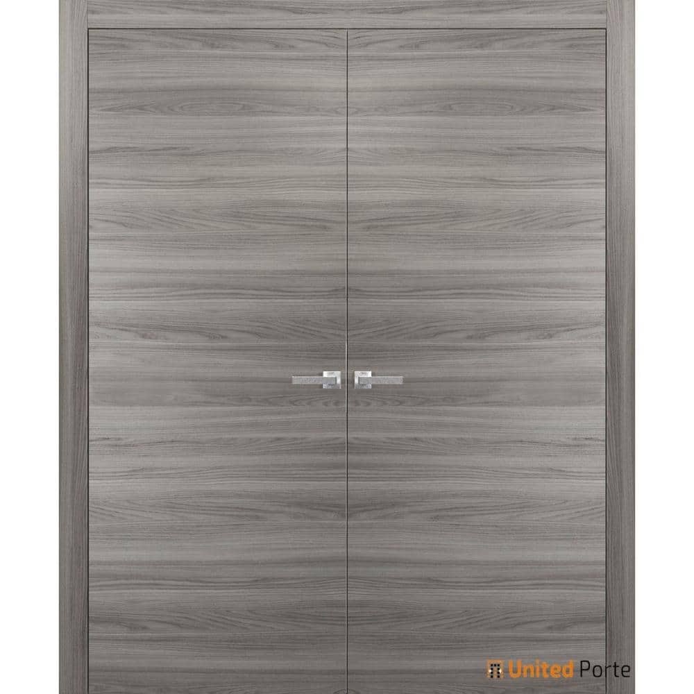 36 in. x 84 in. 2 Panel Ginger Ash Finished Solid Wood with Honeycomb Sliding Door with Hardware price history on PriceWatchPro
