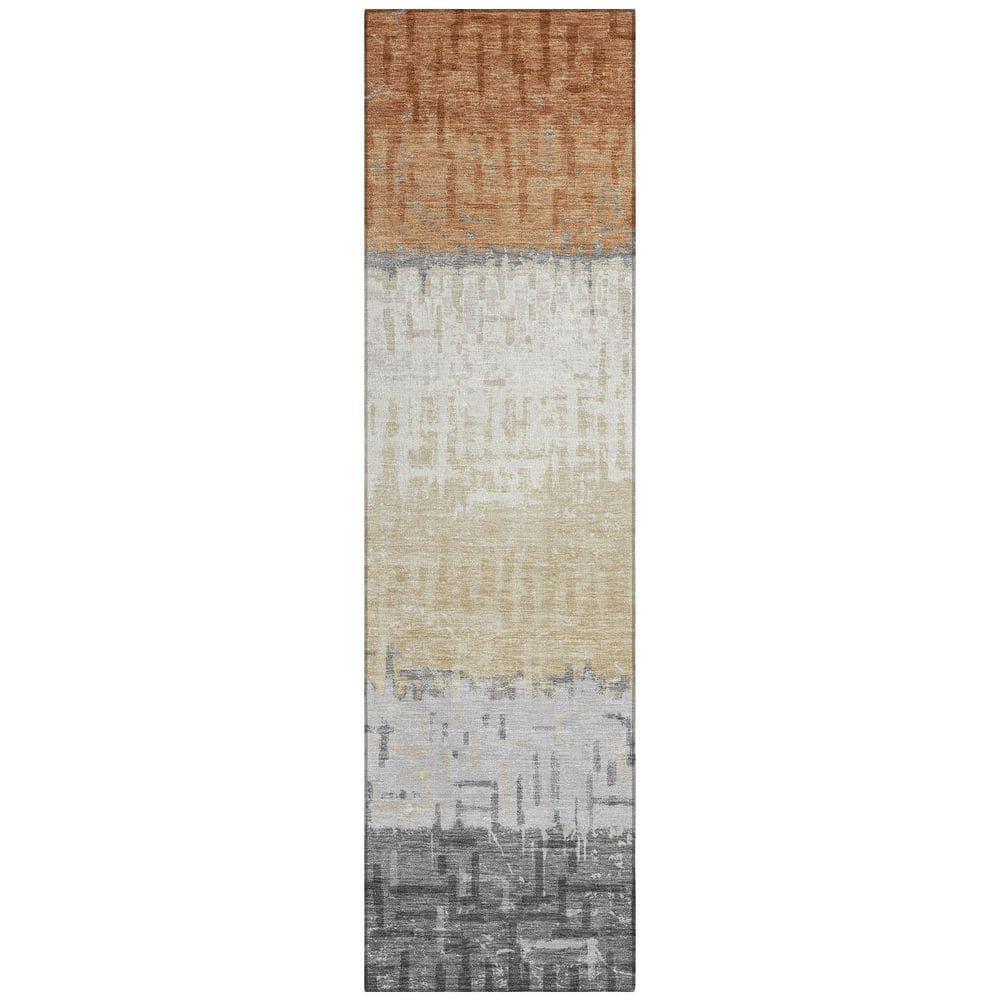 Chantille Machine Washable Indoor/Outdoor Abstract ACN2752 Copper 2 ft. x 7 ft. Runner Rug price history on PriceWatchPro