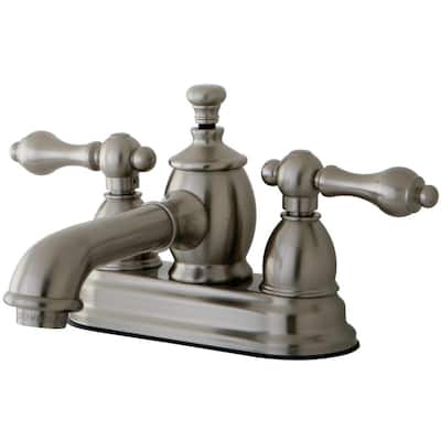 English Country 4 in. Centerset 2-Handle Bathroom Faucet in Brushed Nickel