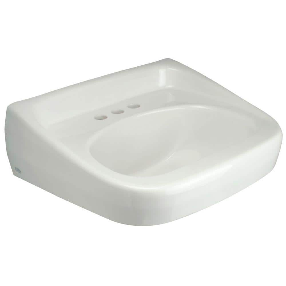 Zurn Wall Mounted Bathroom Sink In White Z5344 The Home Depot