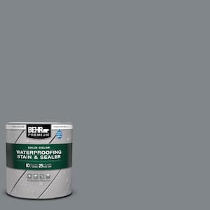 1 qt. #N500-5 Magnetic Gray color Solid Color Waterproofing Exterior Wood Stain and Sealer