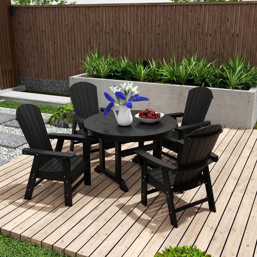WESTIN OUTDOOR Altura Outdoor Patio Weather Resistant Black 5Piece